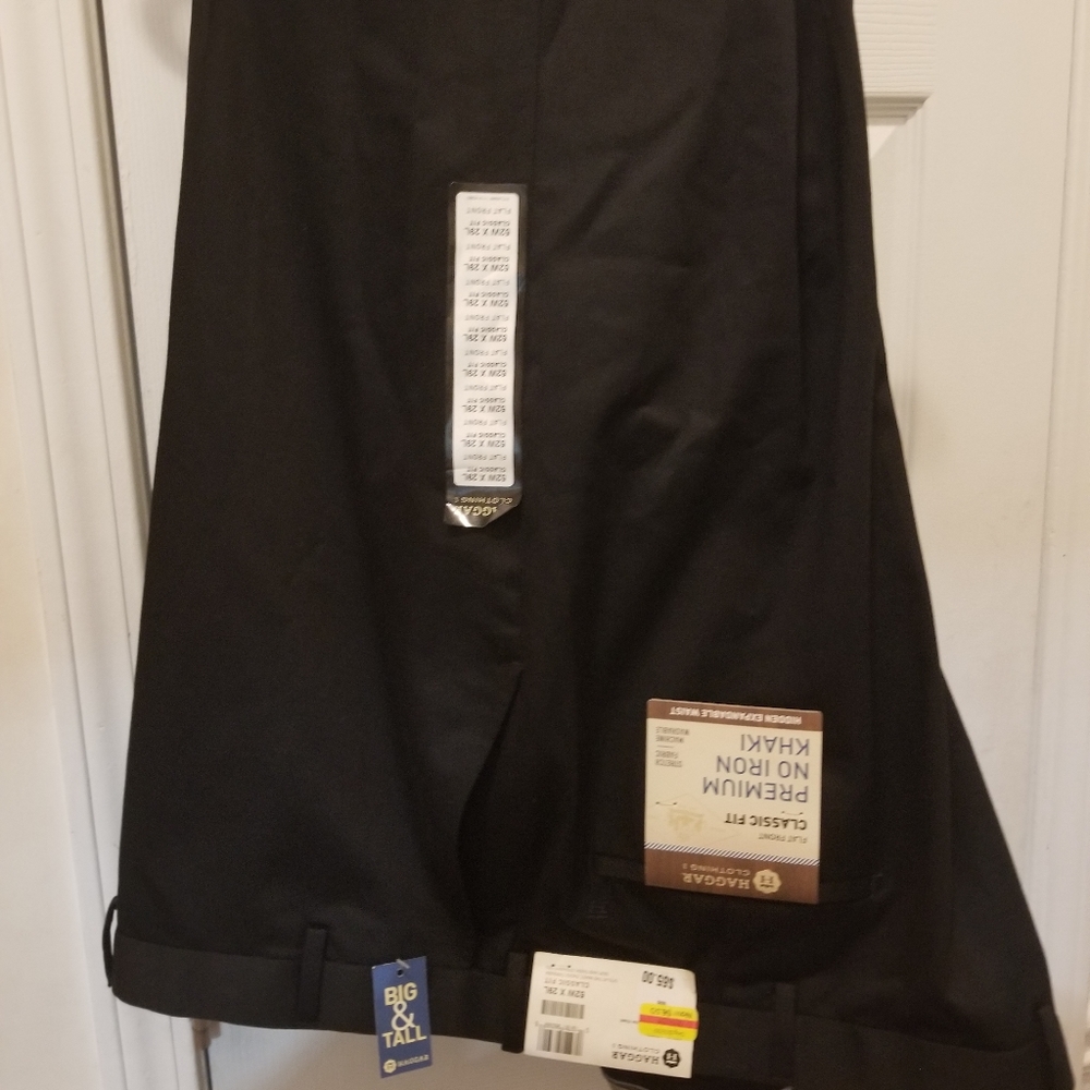 Haggar Men's Khaki Slacks, Classic Fit